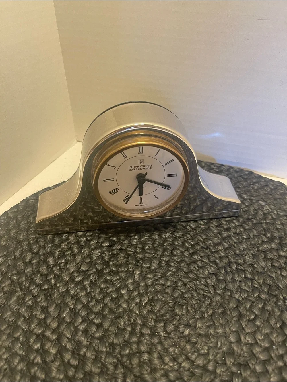 International Silver Company Mantel small Clock - Silver